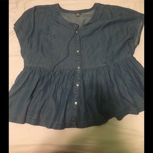 Denim Peplum shirt
